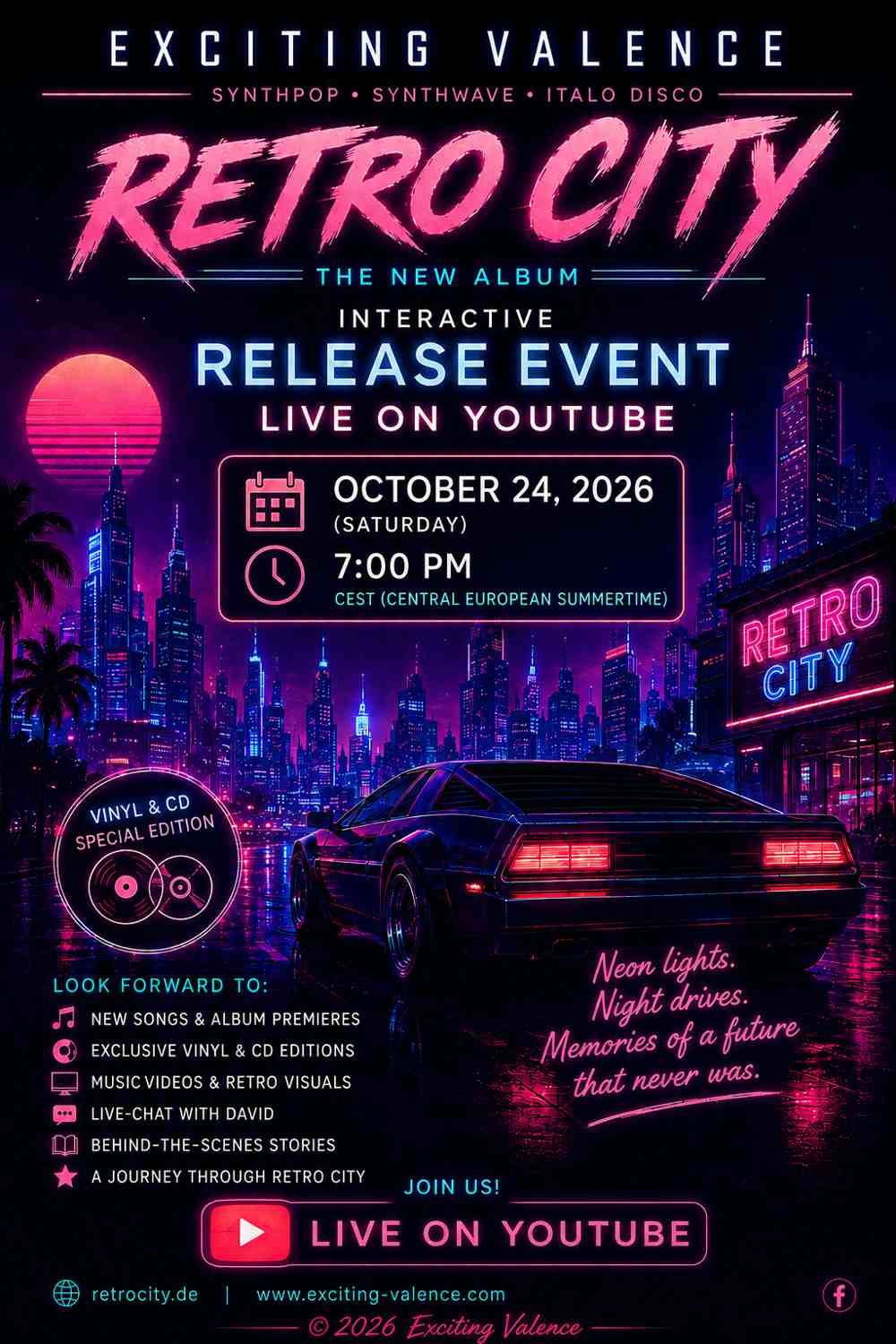 Retro City Event Artwork